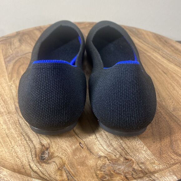 Rothys The Round Toe Womens Black And Blue Size 11 Slip On Ballet Flats - Picture 4 of 8